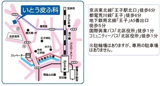 いとう皮ふ科周辺地図